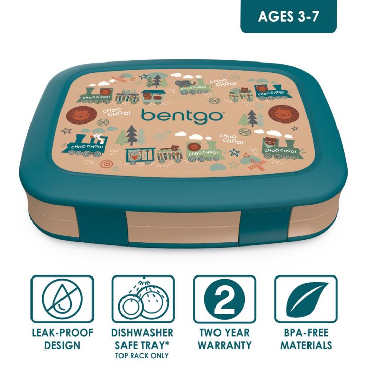 Trains Bentgo Prints Kids' Lunch Box USA | 208631DFU