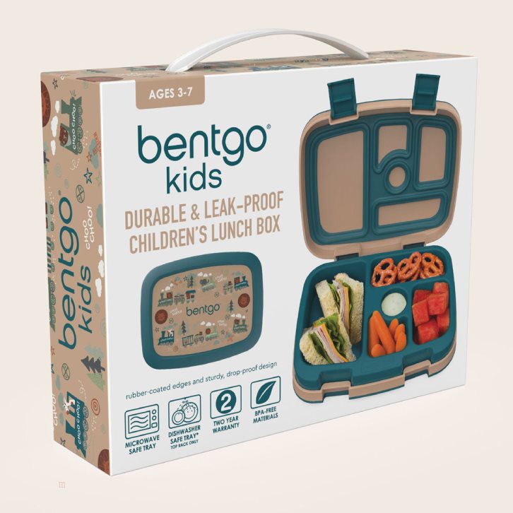 Trains Bentgo Prints Kids' Lunch Box USA | 208631DFU