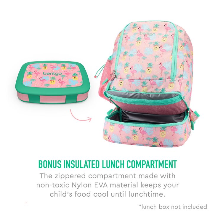 Tropical Bentgo Prints Lunch Bag Kids' 2-in-1 Backpack USA | 184792PND