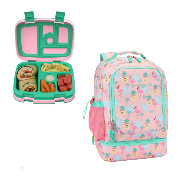 Tropical Bentgo Prints Lunch Box Kids\' Backpack USA | 652347ZJB