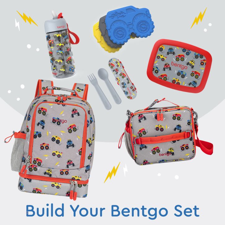 Trucks Bentgo Prints Lunch Bag Kids' 2-in-1 Backpack USA | 703184DEK