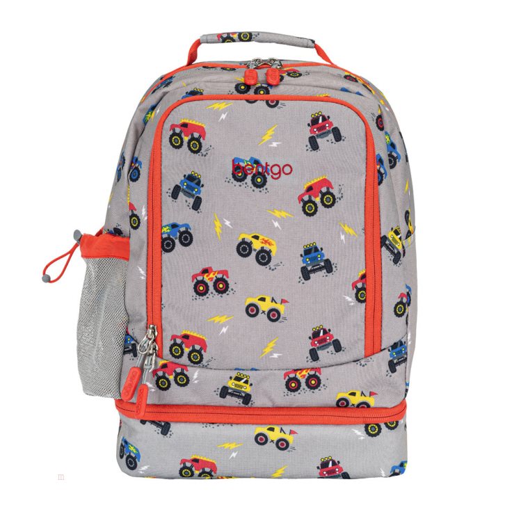 Trucks Bentgo Prints Lunch Bag Kids\' 2-in-1 Backpack USA | 703184DEK