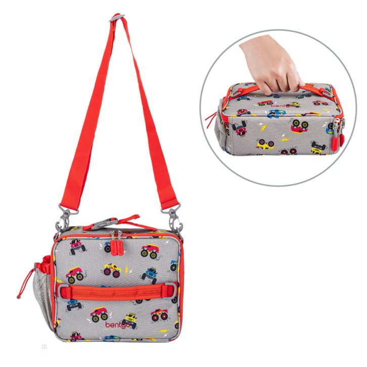 Trucks Bentgo Prints Lunch Box, Lunch Bag, & Ice Packs Kids' Lunch Set USA | 764351EFS