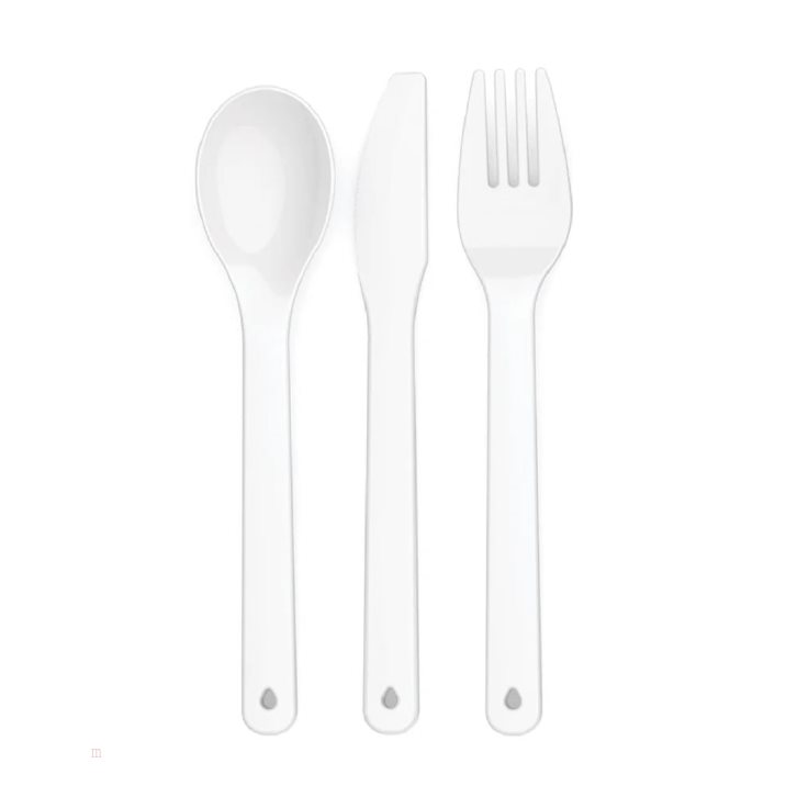 White Bentgo Classic Plastic Utensil Set Adults Utensils USA | 481623CGQ