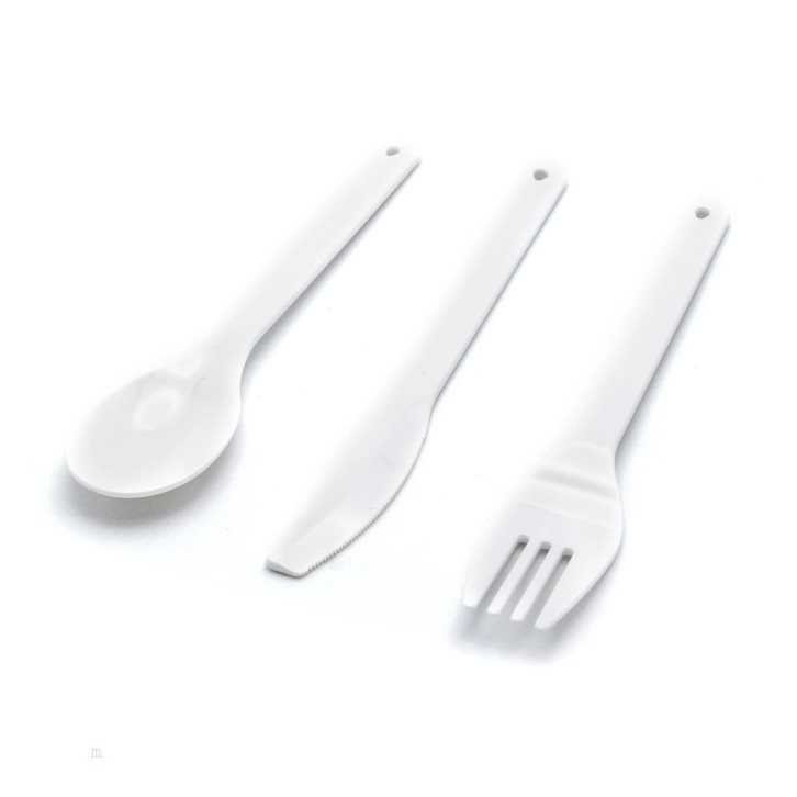 White Bentgo Classic Plastic Utensil Set Adults Utensils USA | 481623CGQ