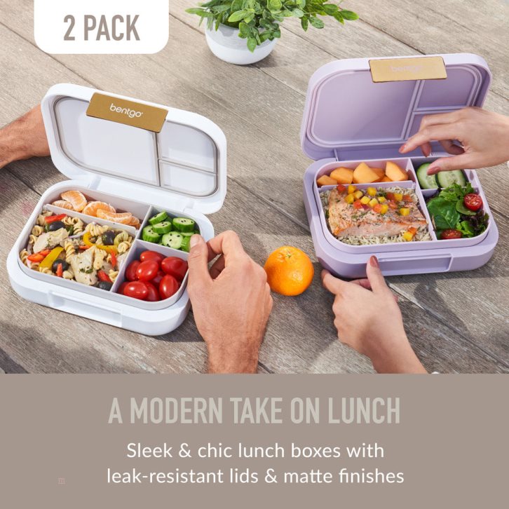 White Bentgo Modern (2 Pack) Adults Lunch Box USA | 027469XVB