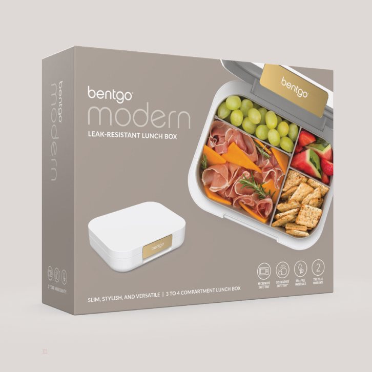 White Bentgo Modern Adults Lunch Box USA | 305912RGJ